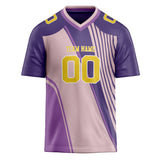 Custom Unisex Purple & Pink Pattern Football Jersey