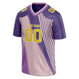 Custom Unisex Purple & Pink Pattern Football Jersey