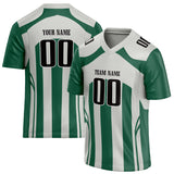 Custom Unisex Gray & Green Pattern Football Jersey