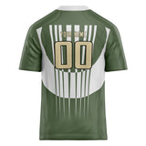 Custom Unisex Olive & White Pattern Football Jersey