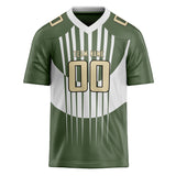 Custom Unisex Olive & White Pattern Football Jersey