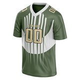 Custom Unisex Olive & White Pattern Football Jersey