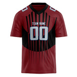 Custom Unisex Crimson & Black Pattern Football Jersey