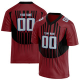 Custom Unisex Crimson & Black Pattern Football Jersey