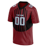 Custom Unisex Crimson & Black Pattern Football Jersey