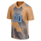 Custom Unisex Blood Orange & Gray Pattern Football Jersey