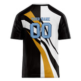 Custom Unisex Black & White Pattern Football Jersey