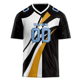 Custom Unisex Black & White Pattern Football Jersey