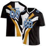 Custom Unisex Black & White Pattern Football Jersey