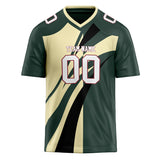 Custom Unisex Olive & Cream Pattern Football Jersey