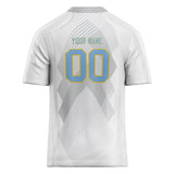 Custom Unisex White & Gray Pattern Football Jersey