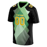 Custom Unisex Black & Green Pattern Football Jersey