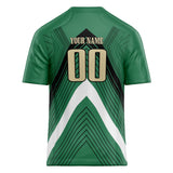 Custom Unisex Green & Black Pattern Football Jersey