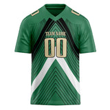 Custom Unisex Green & Black Pattern Football Jersey