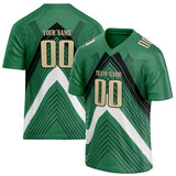 Custom Unisex Green & Black Pattern Football Jersey