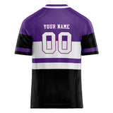 Custom Unisex Purple & Black Pattern Football Jersey