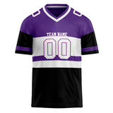 Custom Unisex Purple & Black Pattern Football Jersey