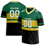 Custom Unisex Black & Green Pattern Football Jersey