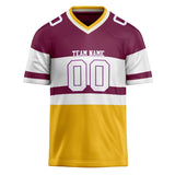 Custom Unisex Crimson & White Pattern Football Jersey