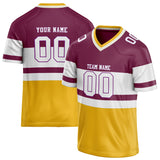 Custom Unisex Crimson & White Pattern Football Jersey