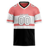 Custom Unisex Pink & White Pattern Football Jersey