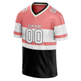 Custom Unisex Pink & White Pattern Football Jersey