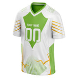 Custom Unisex White & Green Pattern Football Jersey