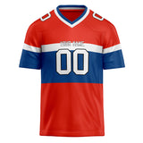 Custom Unisex Red & Royal Pattern Football Jersey