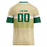 Custom Unisex Cream & Green Pattern Football Jersey