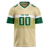 Custom Unisex Cream & Green Pattern Football Jersey