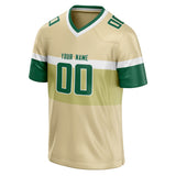 Custom Unisex Cream & Green Pattern Football Jersey