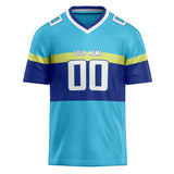 Custom Unisex Blue & Royal Pattern Football Jersey