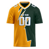 Custom Unisex Yellow & Green Pattern Football Jersey