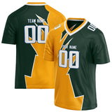 Custom Unisex Yellow & Green Pattern Football Jersey