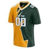 Custom Unisex Yellow & Green Pattern Football Jersey