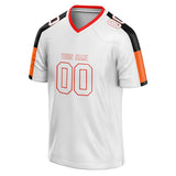 Custom Unisex White & Red Pattern Football Jersey