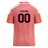 Custom Unisex Pink & Black Pattern Football Jersey