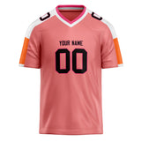 Custom Unisex Pink & Black Pattern Football Jersey