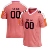 Custom Unisex Pink & Black Pattern Football Jersey