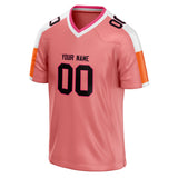 Custom Unisex Pink & Black Pattern Football Jersey