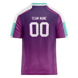 Custom Unisex Purple & White Pattern Football Jersey