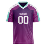 Custom Unisex Purple & White Pattern Football Jersey