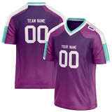 Custom Unisex Purple & White Pattern Football Jersey