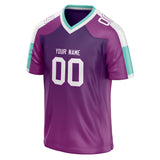 Custom Unisex Purple & White Pattern Football Jersey