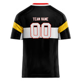 Custom Unisex Black & White Pattern Football Jersey