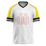 Custom Unisex White & Black Pattern Football Jersey