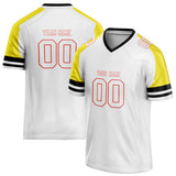 Custom Unisex White & Black Pattern Football Jersey