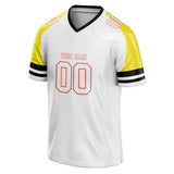 Custom Unisex White & Black Pattern Football Jersey