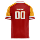 Custom Unisex Red & White Pattern Football Jersey