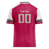 Custom Unisex Pink & White Pattern Football Jersey